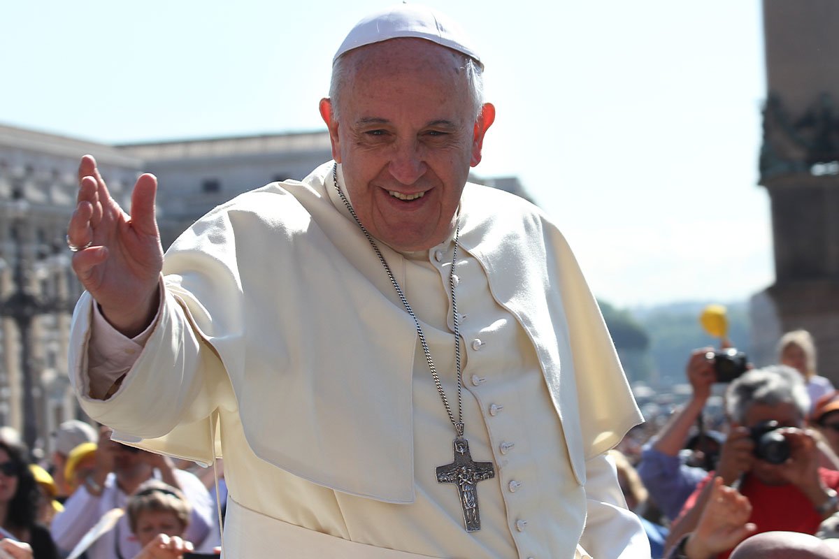 De paus ontmoeten in Rome tijdens een Pauselijke Audiëntie